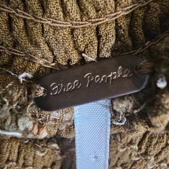 Free People Top XS Brown Flowers In Her Hair Boho Tunic - Picture 9 of 11